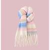 Soft Fuzzy Oversized Scarf Women Winter Warm Thick Acrylic Blend Solid Color Plush Neck Wrap