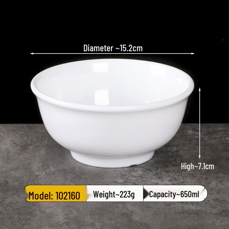 Zhizhou Commercial Melamine White Bowl