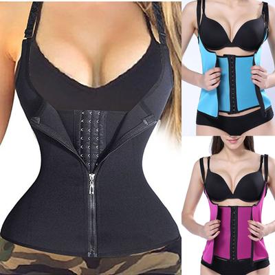 Zipper Sweat Body Shaper Women Slimming Vest Waist Trainer