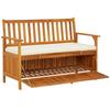 vidaXL Garten Aufbewahrungsbank Akazienholz Massiv 120 x 63 x 84 cm