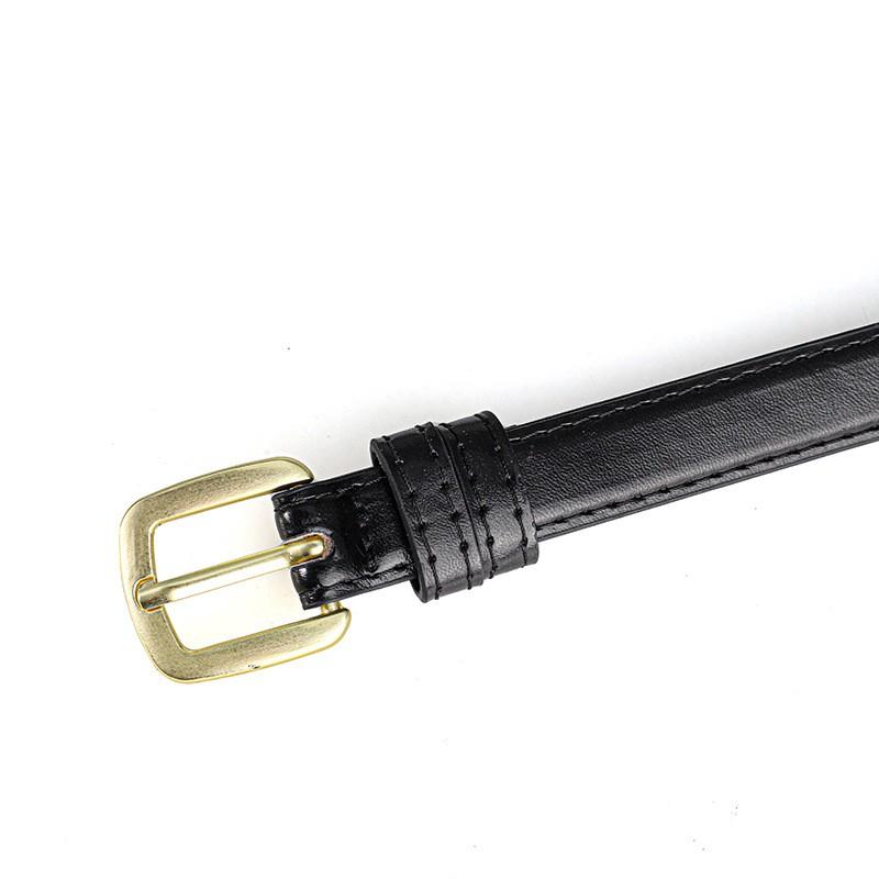 New women's pin buckle belt, fashionable, versatile, simple decoration, trendy, pure color, thin waistband, suitable for jeans