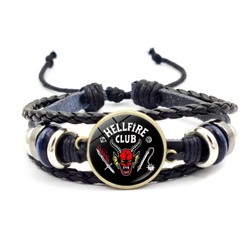 Браслет Stranger Things Мужской и Женский Мода Плетение Ретро Кожаный Ручная Работа Аксессуары 1