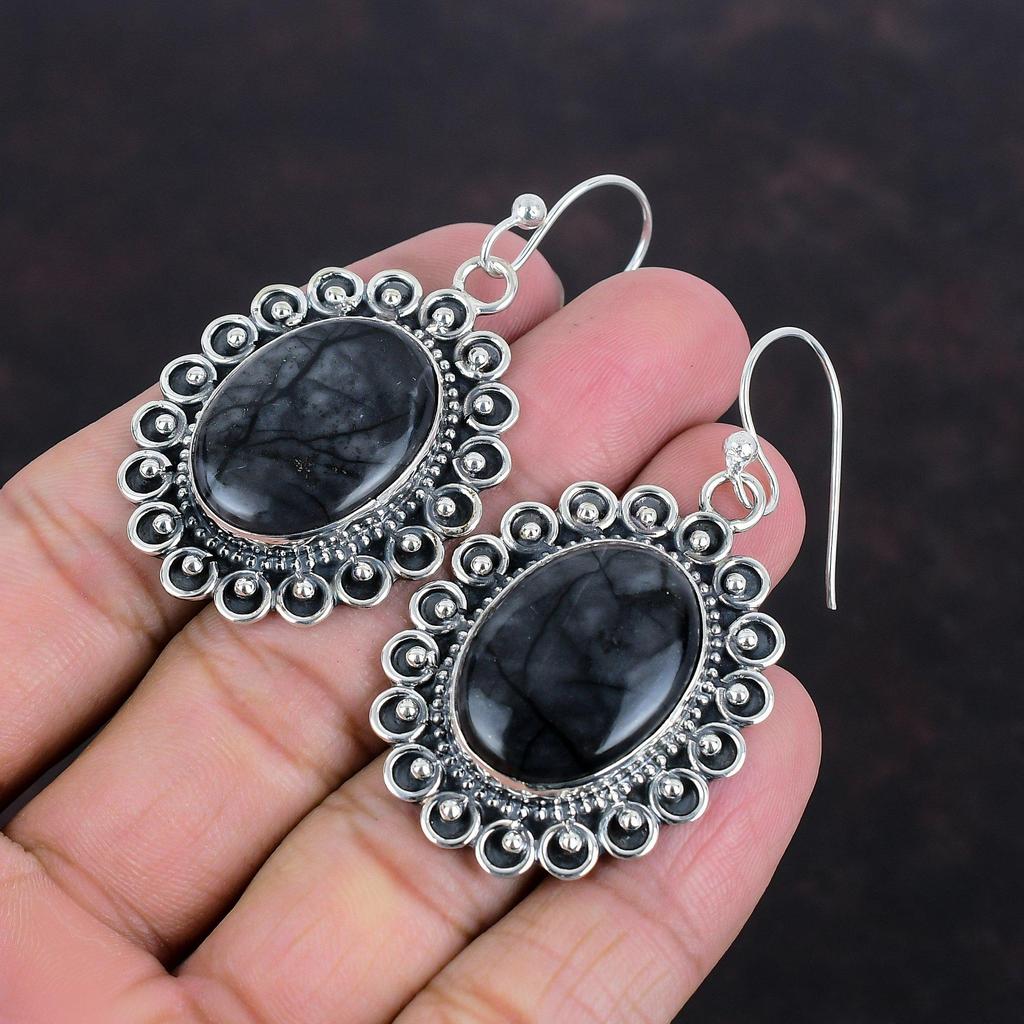 Picasso Jasper Gemstone Earrings 925 Sterling Silver Earring Handmade Boho Jewelry Birthstone Earring Gifts For Women Picasso Jasper Jewelry