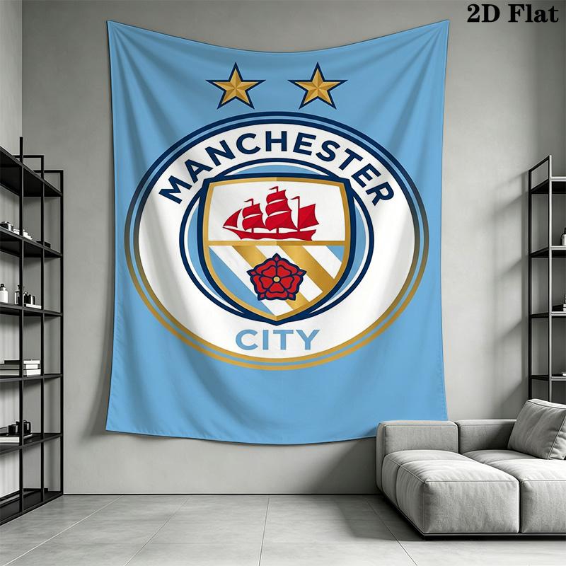 Manchester City Football Club Crest Bedding 1 Duvet Cover 2 Pillowcase Without Core Soft And Comfortable Christmas Birthday Gift Bedding Set