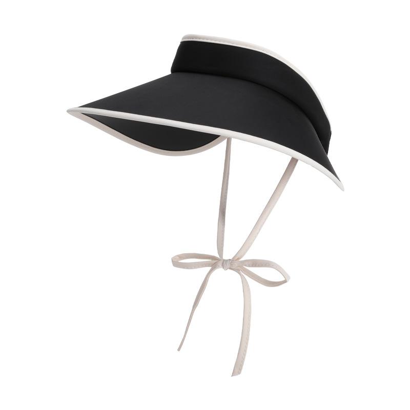 Summer Ice Silk Eaves Empty Top Sun Hat Versatile Fashion Bow Sun Protection Hat UV Protection Sun Hat Children