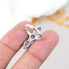 Amethyst Edelstein 925 Sterlingsilber Birnenform Handgefertigter Schmuck Boho Ring für Frauen