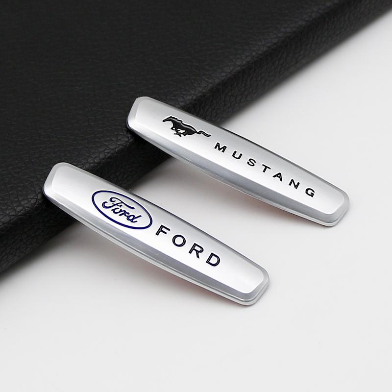 1/2Pcs Metal Car Seat Headrest Badge Emblem Backrest For Ford Focus Fiesta Mustang Mondeo Fusion Auto Interior Tuning Accessory