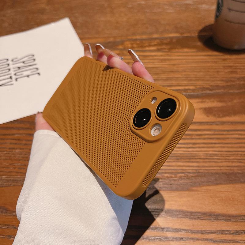 Applicable To Apple 14promax Phone Case Mesh Heat Dissipation Holes, IPhone 13/12 Full Package 11 Anti-drop Xr