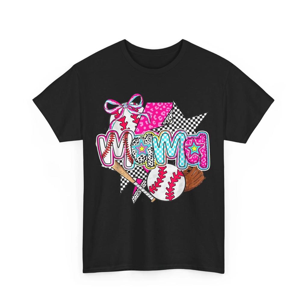 Baseball Mama Coquette Bow Game Day Baseball Mom Mother T-Shirt