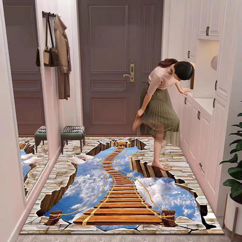 3D Carpet Household Entrance Door Mat Floor Mat Dirt Resistant Anti Slip Wear-resistant Floor Mat
