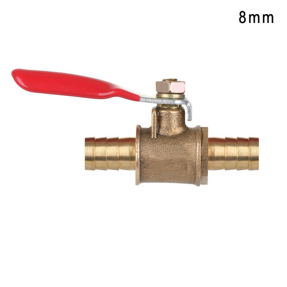 6/8/10/12mm Hose Barb Inline Brass Water/Air Gas Fuel Line Shut-off Ball Valve 6/8/10/12mm Hose Barb Inline Brass Water/Air Gas Fuel Line Shut-off Ball Valve