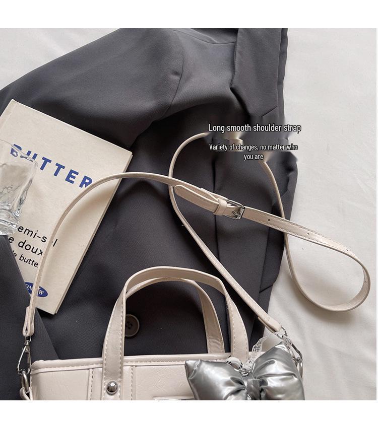 2025 Fashion Bowknot Basket Handbag - High-End Textured Crossbody Bag