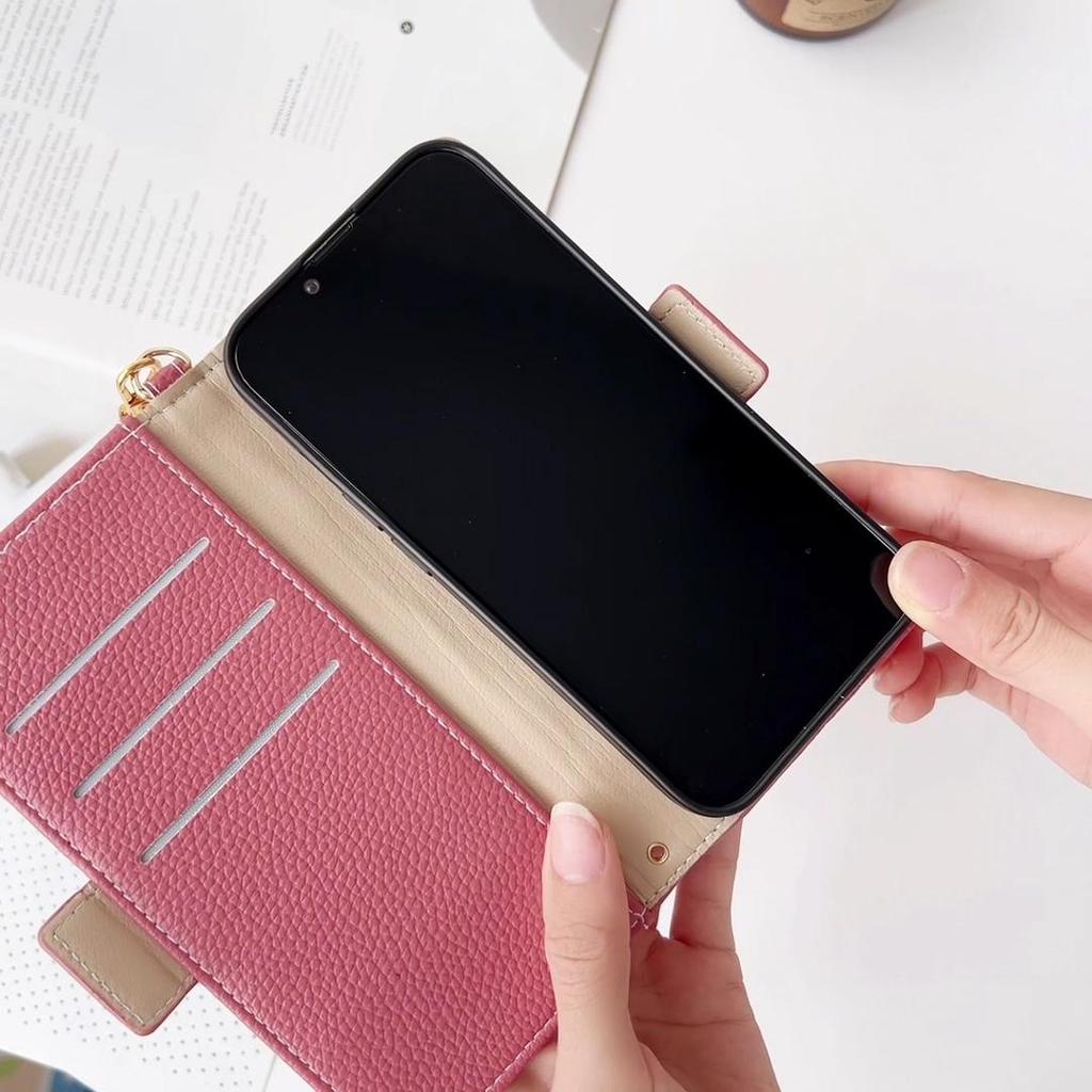 Carina custodia a portafoglio in pelle con coniglio e fiore 3D, supporto per telefono, per iPhone 17 Air 16 15 PM 14 13 12 11 Pro Max XR XS SE 16e 6 7 8 Plus, slot per schede, cover a libro