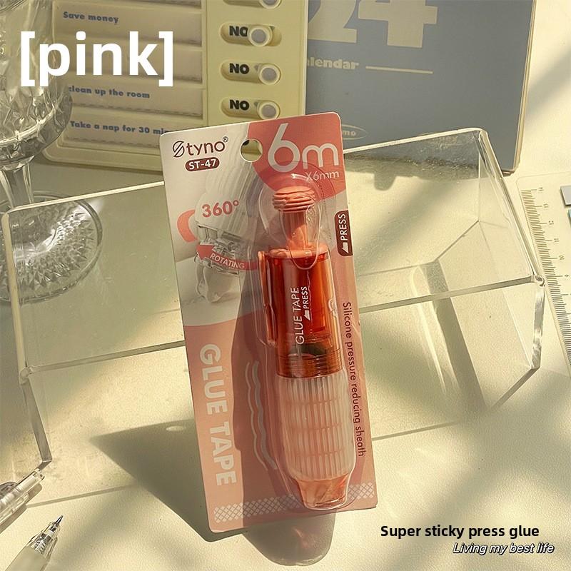 

Висувна Двостороння Стрічка Натискний Точковий Клей Висока Цінність Висока В язкість Замінний Стрижень Коригувальна Стрічка Точкового Типу Двостороння Стрічка Студент 1PCS рожевий