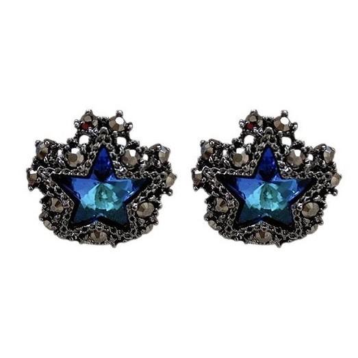 Female Star Round Niche Light Luxury Fashion Earrings 1 pair of earrings