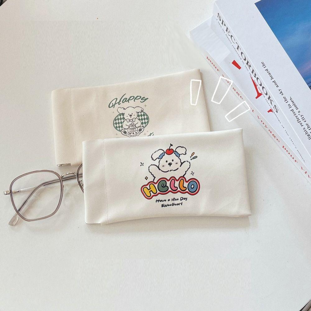 Automatic Closing Eyewear Storage Bag Cute Puppy Glasses Box Sunglasses Protective Cover  Girl