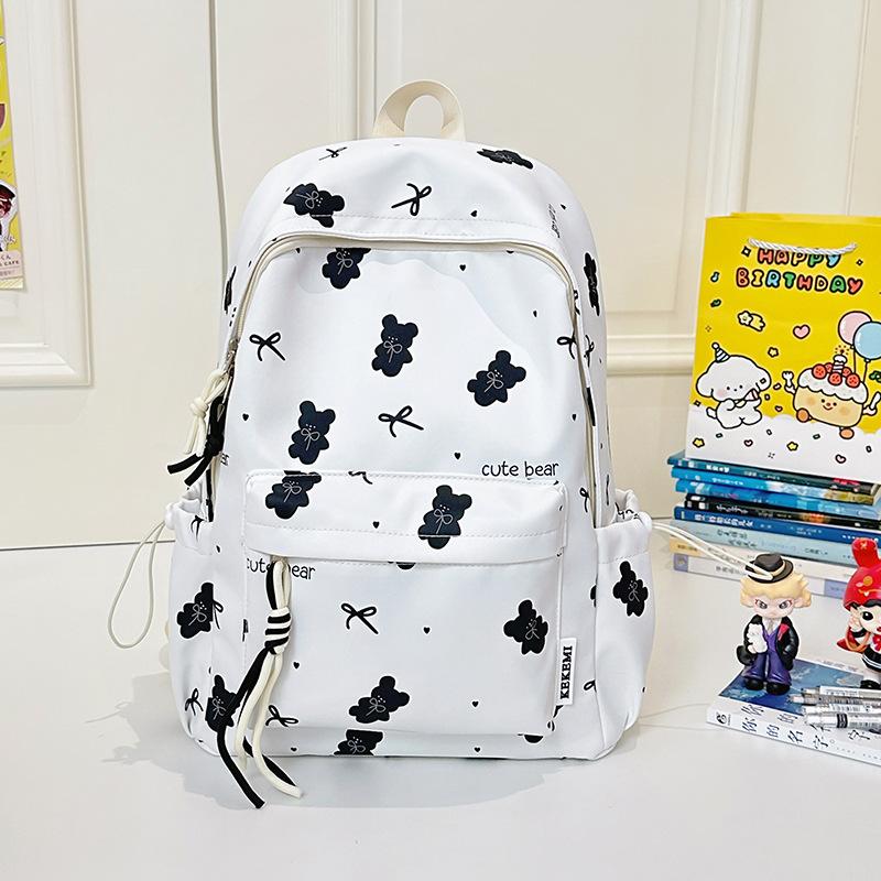 School bag female Korean version printing junior high school large capacity student backpack campus small fresh Mori simple backpack light