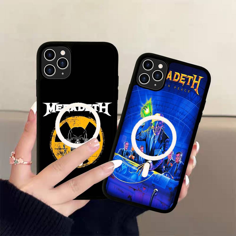 Music Band M-Megadeth Phone Case For IPhone 16 15 14 13 12 11 17 Pro Max Plus Magnetic Wireless Cover