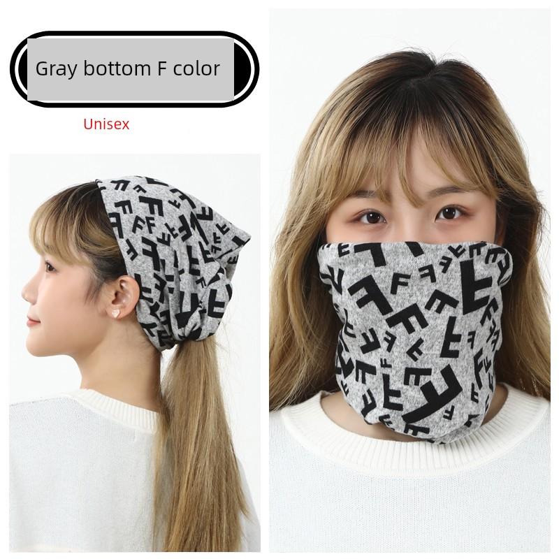 Winter Bib Women's Neck Protection Bandana Outdoor All-Matching Headscarf Cycling Mask Men's Sleeve Cap Windproof Warm Pile Heap Cap