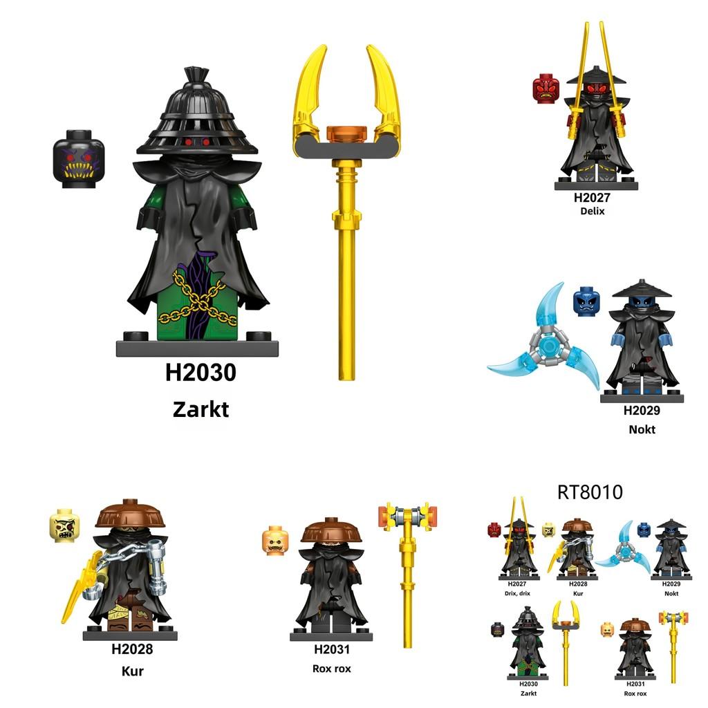 Rox Kur Ninjas Set Personalizzato Fai da Te di Mattoncini di Plastica per Bambini e Collezionisti