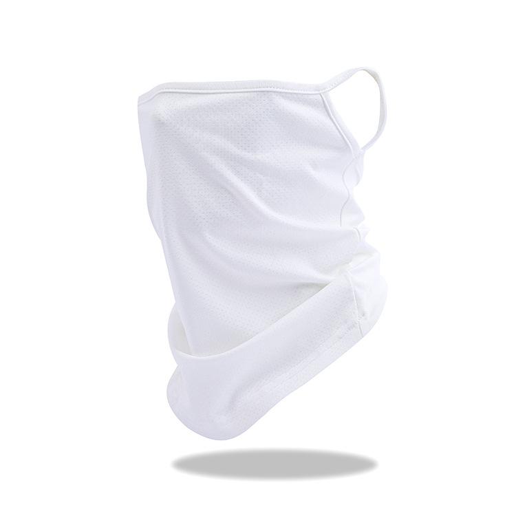 

Уличный балаклава, маска для лица для езды, унисекс, защита шеи, солнцезащитные маски, мотоциклетные наушники, шелковый головной платок, маска для лица для велоспорта белый