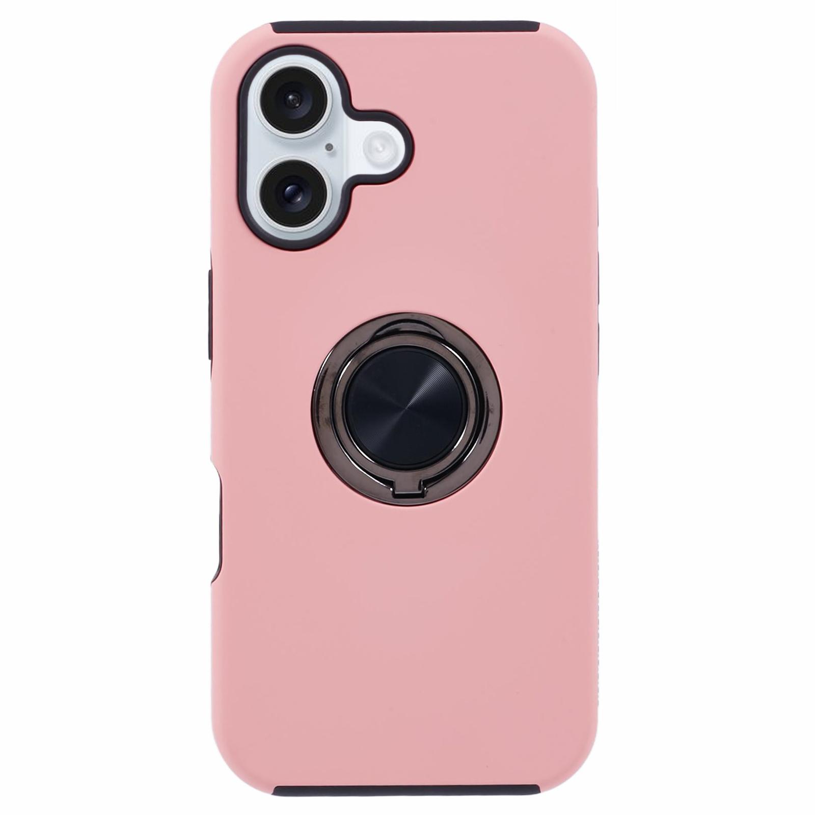 

For iPhone 16 Case Anti-Drop PC+TPU Protective Cover with Rotary Kickstand