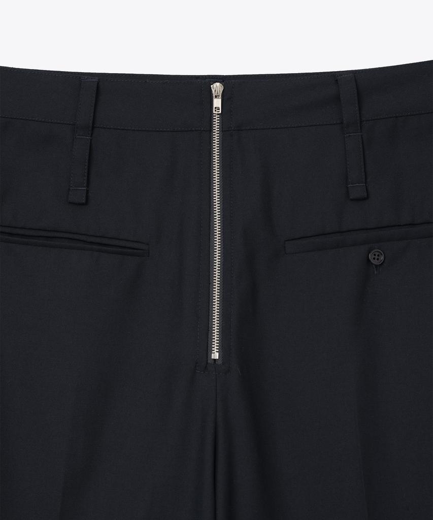 MILLO WOMEN Zipper Wide Trousers [Deep Navy]