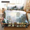 Oil Painting Van Gogh Star Sky Bedding Set Queen King Size Bedroom Decor Quilt Cover Pillowcase 2/3 Pcs Bed Linen Home Textile