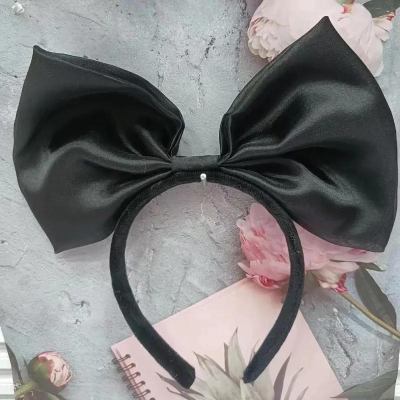 5 Colors New Oversized Three-dimensional Bow Fabric Headband Sweet Cute Hair Clip Girl Exaggerated Hair Accessory Headwear