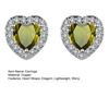 Heart Shape Earrings Full Diamond Effect Micro-Setting Love Zirconia Stud Earrings Romantic Jewelry for Women Girls Everyday Wear Anniversary Gift