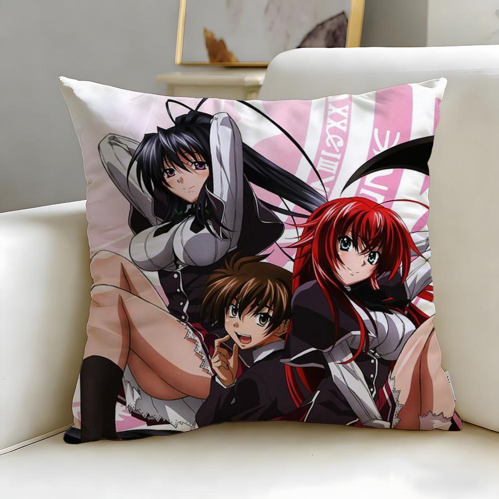 popular anime High School DxD Cushion Cover Soft & Easy-Wash Pillow Case – Versatile for Couch, Bed, Travel and Office