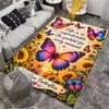 Butterfly Design Carpet Set with Quotes Carpet Set (1 Duvet Cover, 2 Pillowcases, Duvet Not Included)