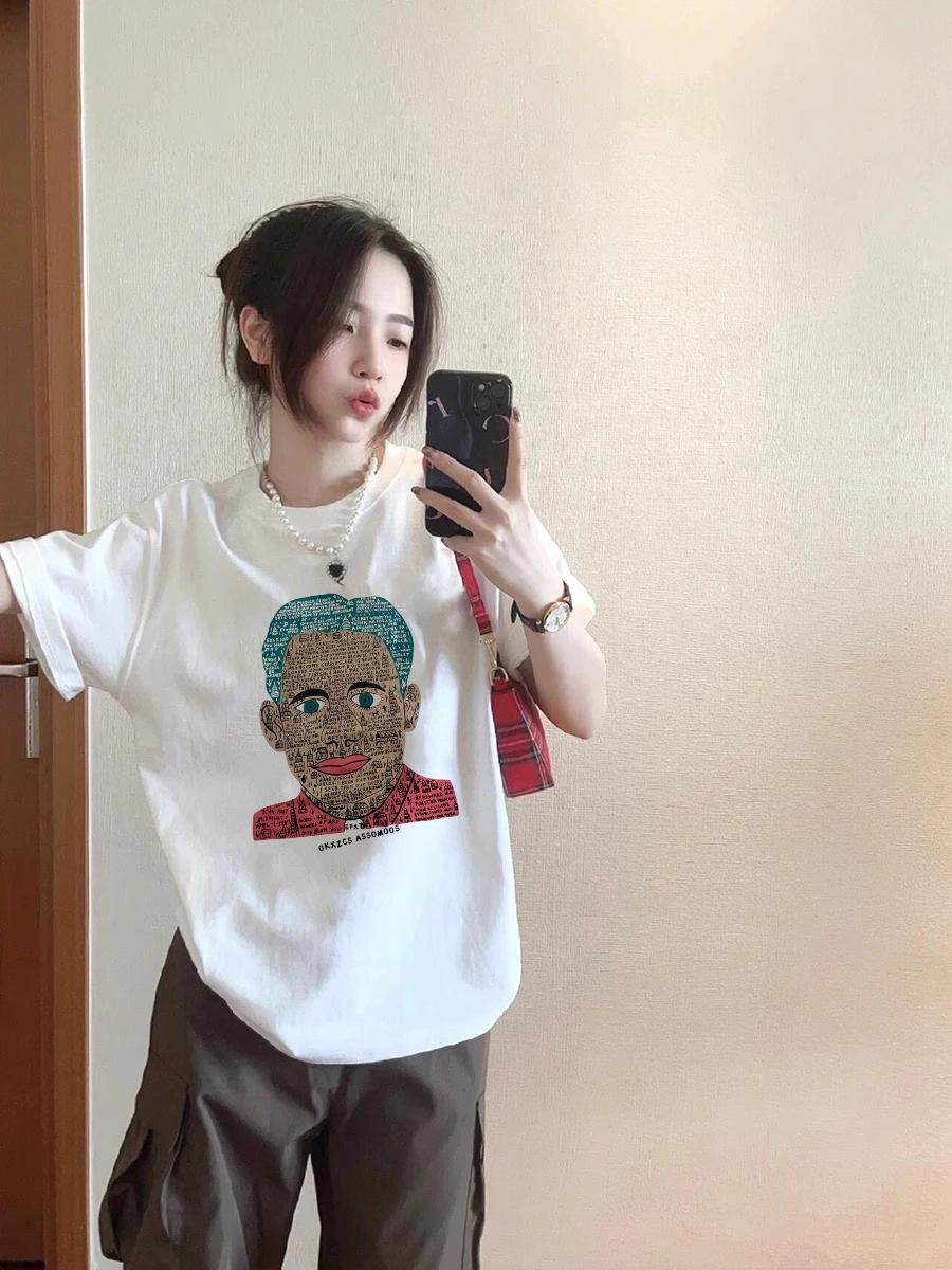 

2025 Plus Size Women s American Style Loose Short Sleeve T-Shirt 3XL