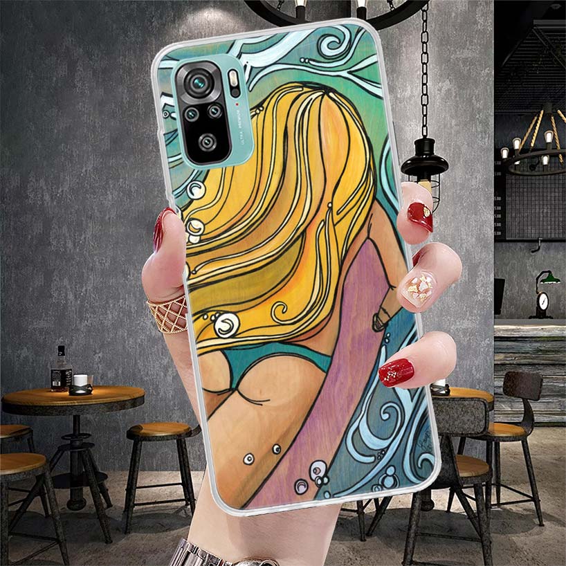 Surfboard Surfing Surf Girl Summer Soft Phone Case For Xiaomi Redmi Note 15 14 14S 13 12 Pro Plus 12S 11 11S 11E 10 10S 11T 5G F