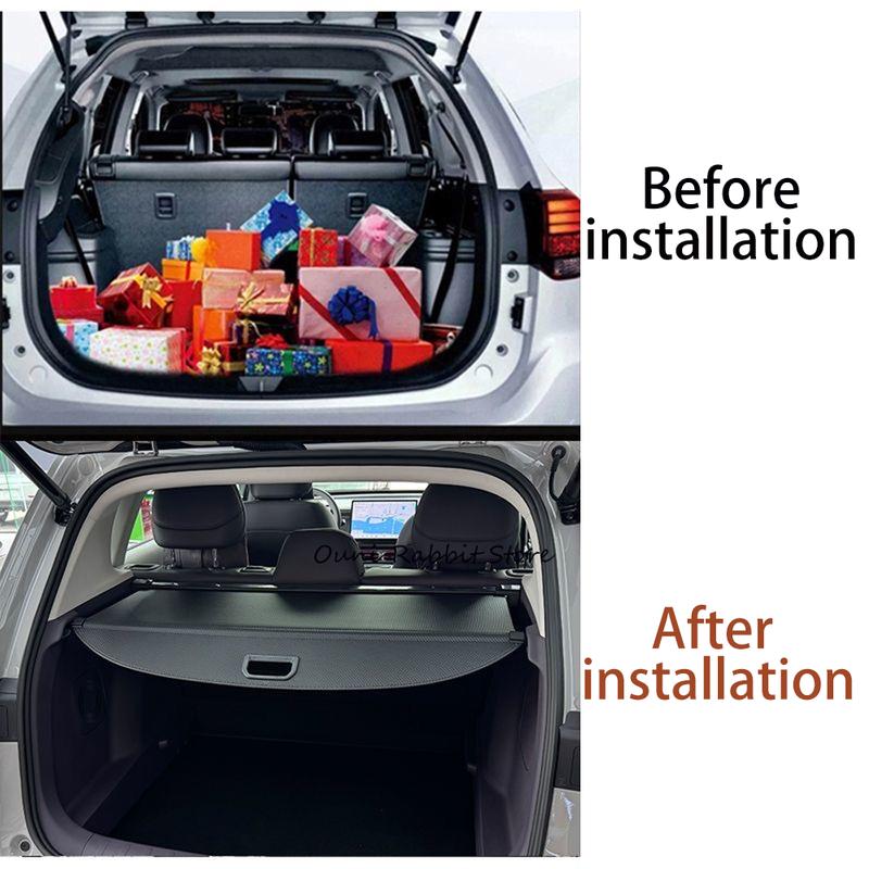 For BYD Sealion 7 2024~2026 2025 Car Trunk Canvas Cargo Cover Privacy Telescopic Luggage Carrier Storage Curtain Accessories