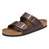 Fashion Man Casual Leather Sandal for Men Beach Breathable Antiskid  Sandals Designer Flat Designer Shoes Comfy Slipper Original Summer