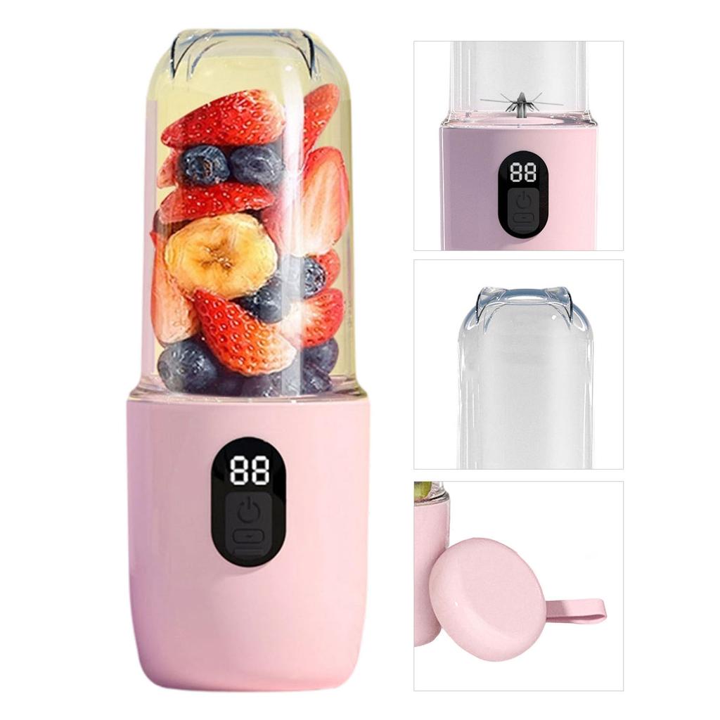 Portable Blender 500ml Electric USB Rechargeable Juicer Cup for Home Outdoor Travel Powerful Performance Faster Juicing