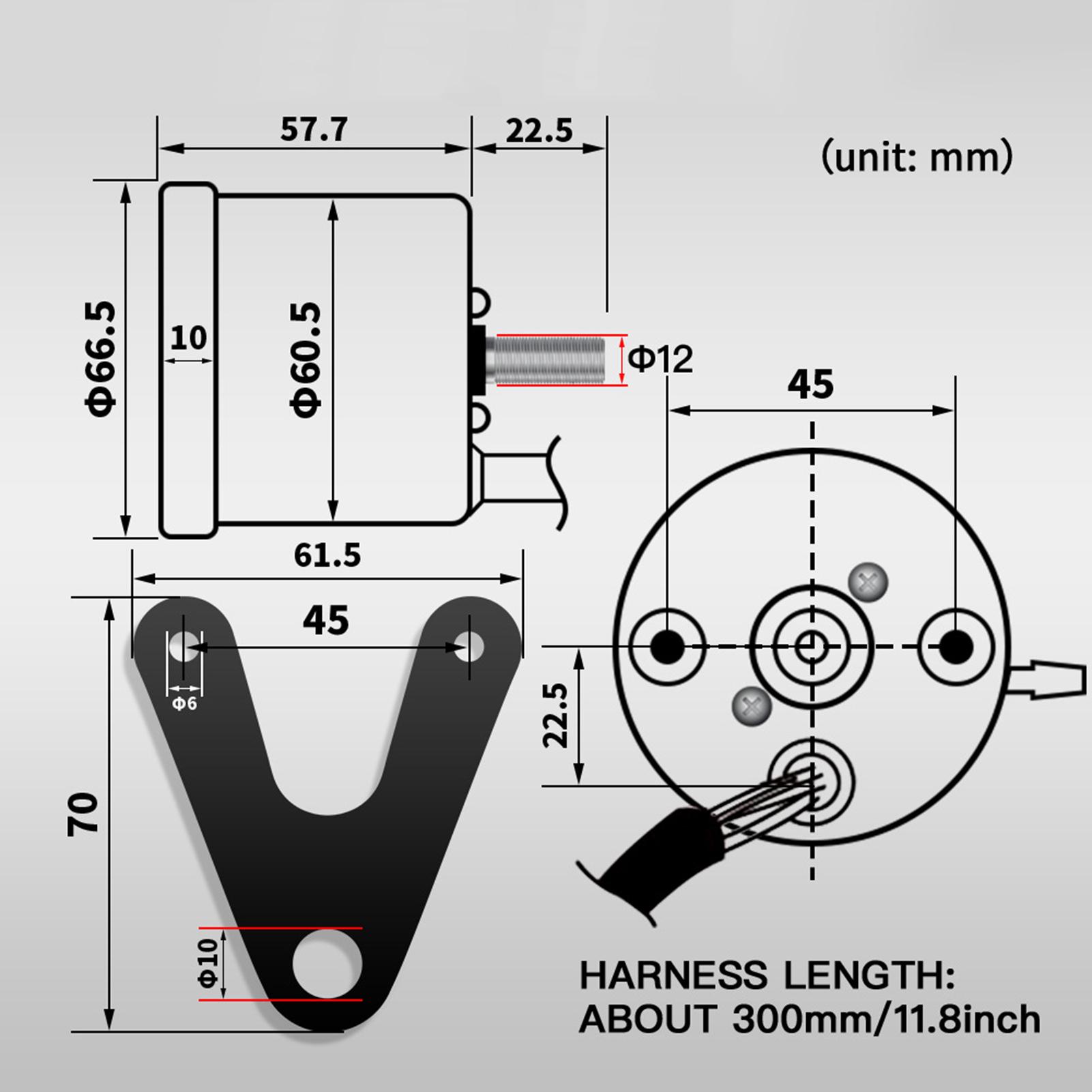 

Cafe Racer Custom Motorcycle Mechanical Speedometer with LED Indicator Odometer 220km h чёрный
