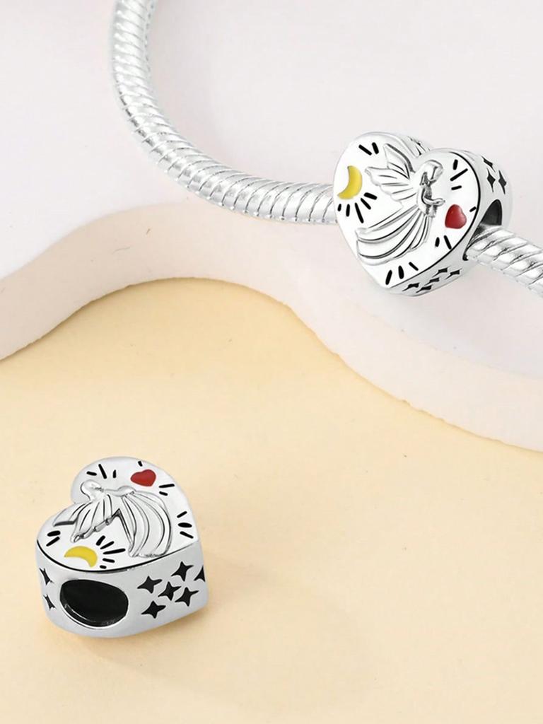 Family Love Four-Leaf Clover Beads Charm Copper Plated Fit Charms Copperoriginal Bracelet For Jewelry Making Diy Charm