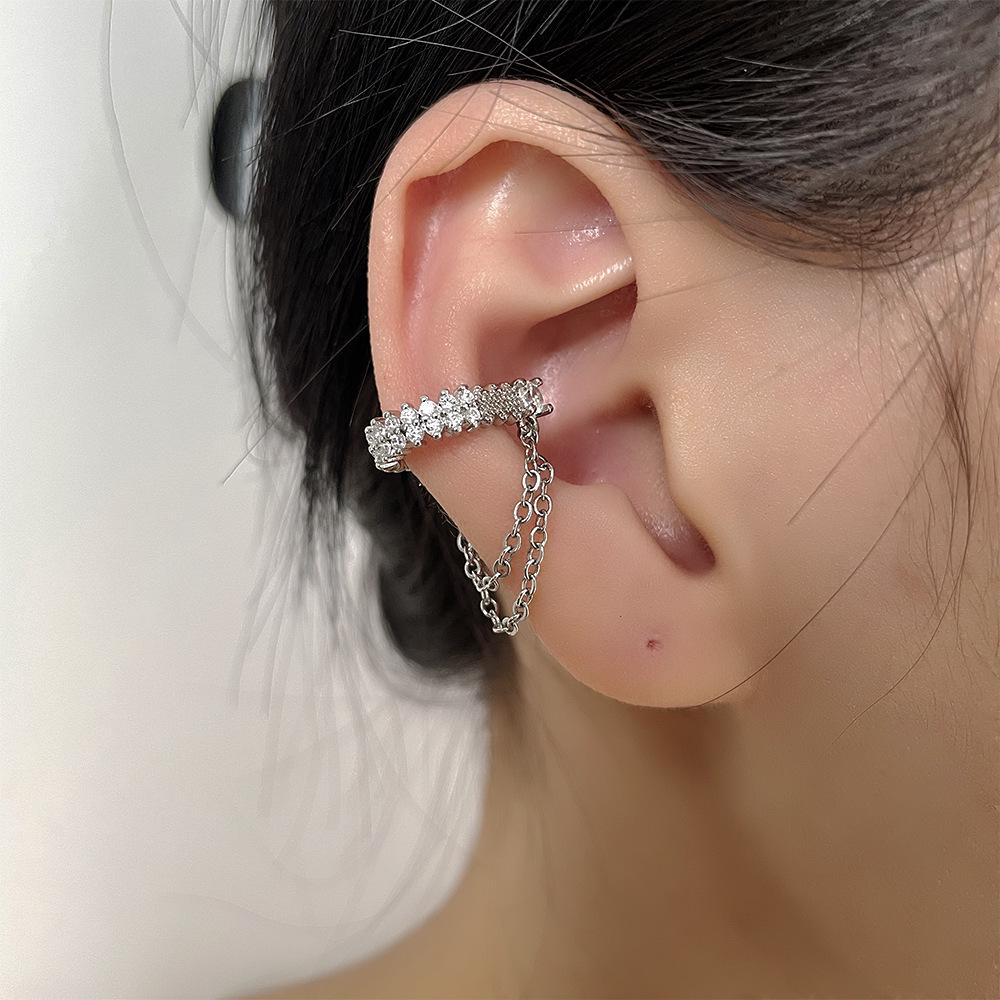 Sternenhimmel Perlenquaste Ohrhaken mit Zirkonia – Kein Piercing erforderlich