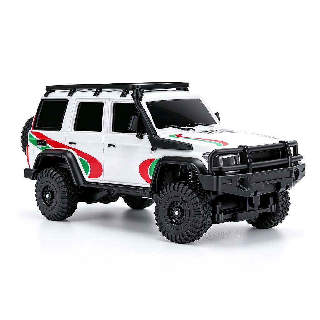 1:43 Scale RC Car, 2.4G Remote and App Control Electric Off Road Vehicle with LED Lights, Interchangeable Body Shells