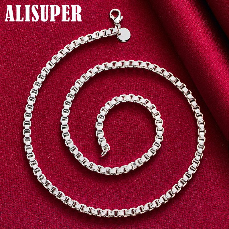 Šperky s řetízkovým náhrdelníkem 925 Sterling Silver 4 mm 18 palců