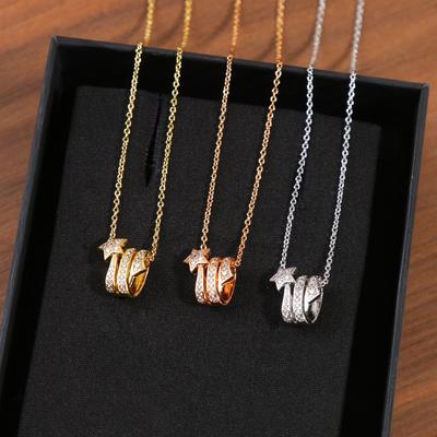 Neue Heiße Marke Vintage Voll Diamant Halskette Luxusschmuck Für Frauen Designer Anhänger Reines 925er Silber Party Lange Kette Halsketten
