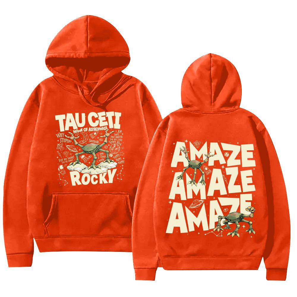 Project Hail Mary Hoodies Rocky Tau Ceti Home of Astrophage Cartoon Print Sweatshirts Sci Fi Lovers Gift High Street Tops Unisex Tops