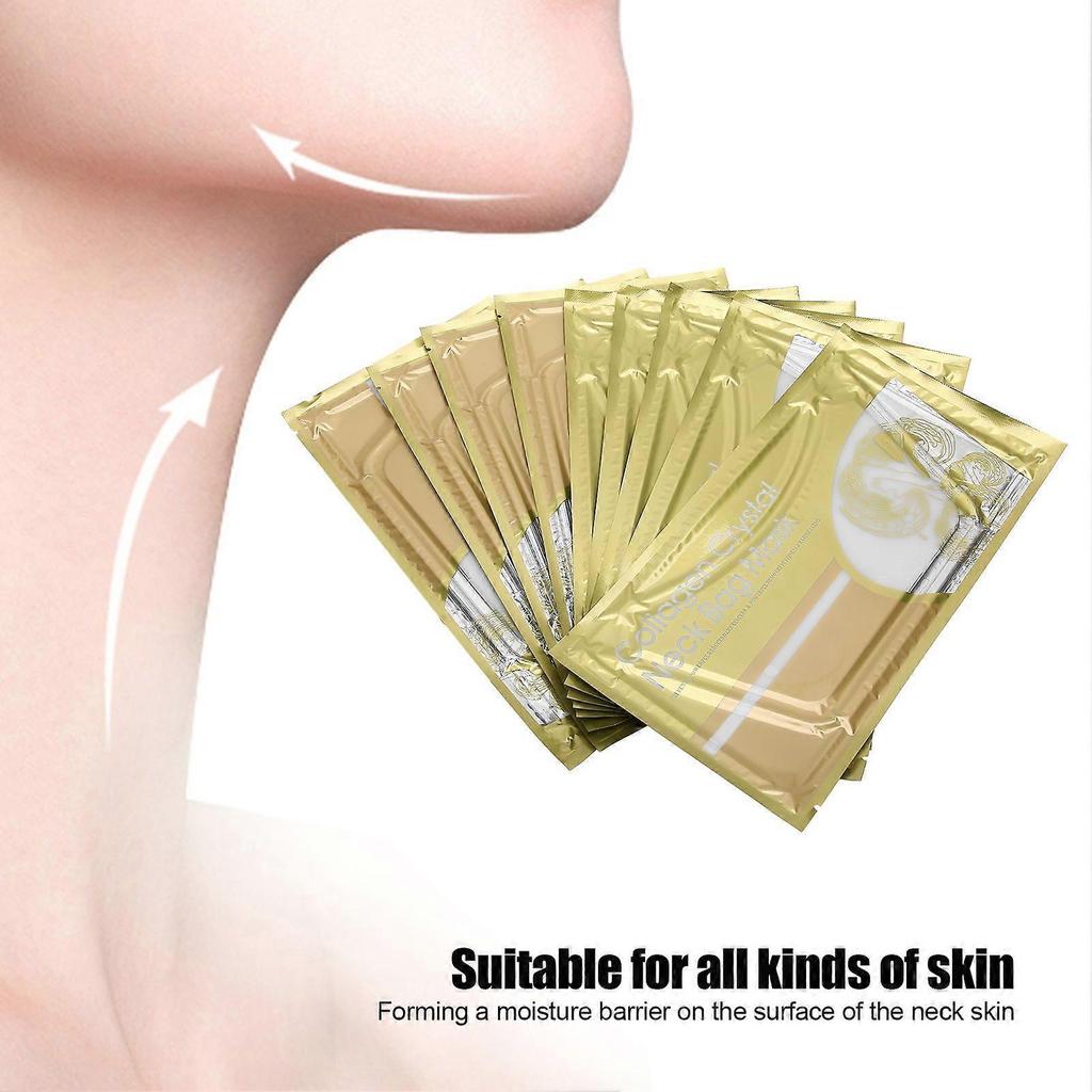 10pcs/Set Collagen Neck Mask Anti Wrinkle Nourishing Brightening Neck Skin Firming Mask