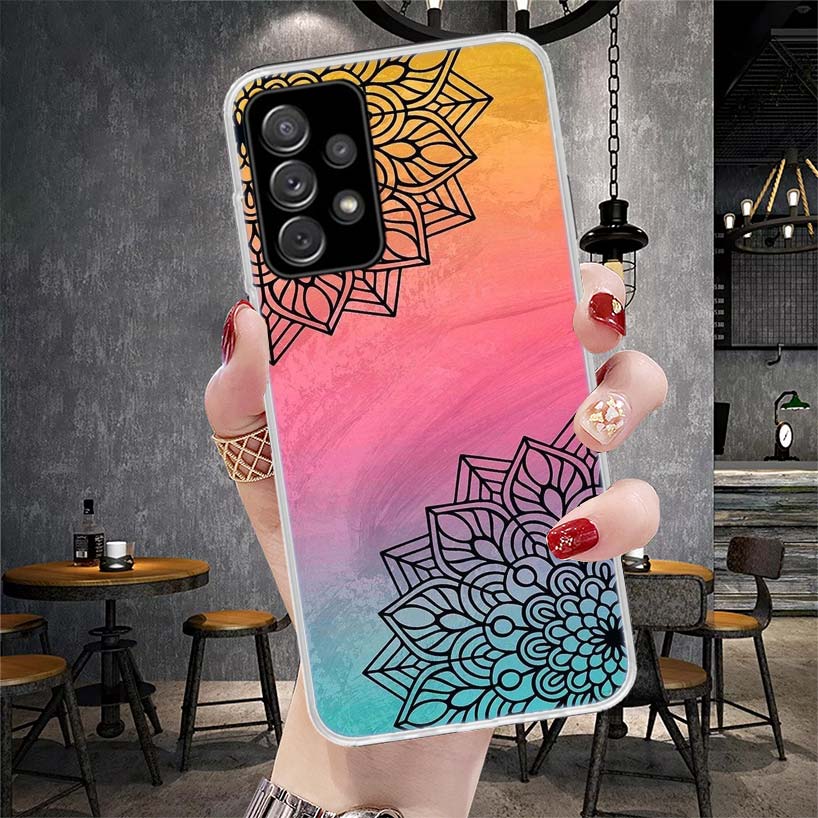 Totem Mandala Colorful Flower Soft Phone Case For Samsung Galaxy S22 S23 S24 S25 Edge S26 Ultra S20 FE S21 Plus + Fundas Coque G