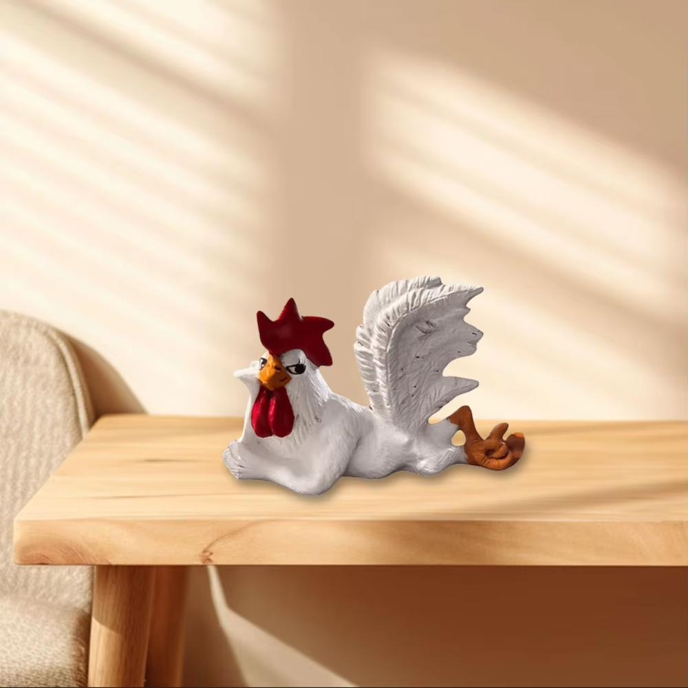 Rooster Decor Statues Resin Garden Farm Yard Chicken Creative Rooster Sculpture Art Craft Courtyard Housewarming Home Decoration