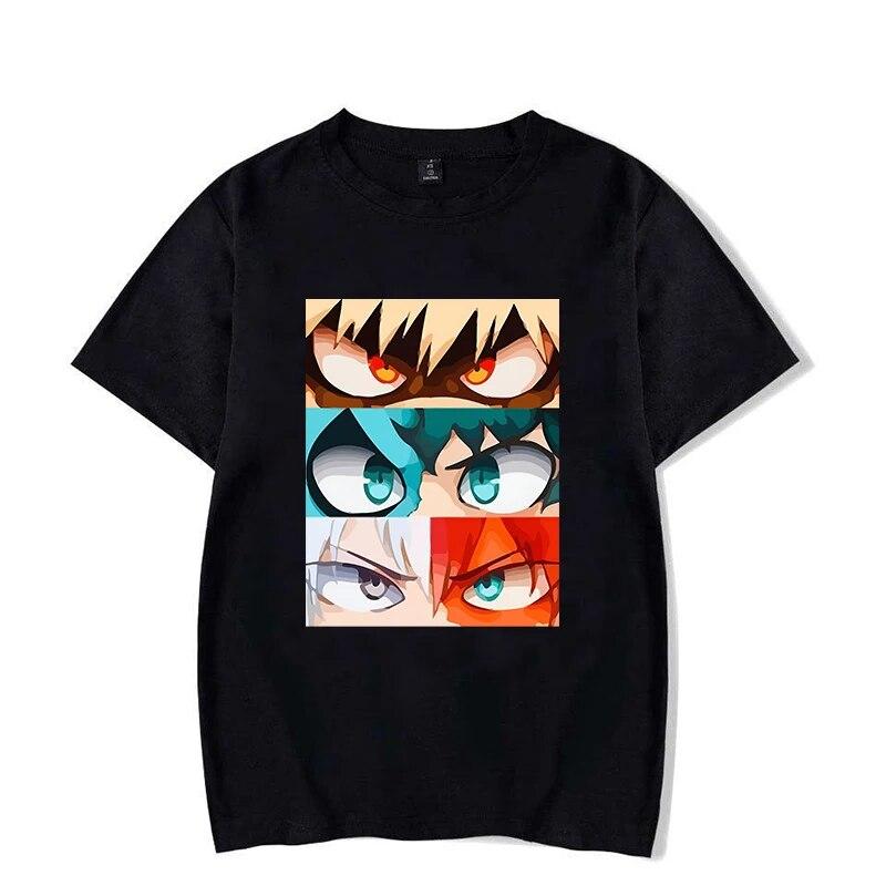 Hot Deku Bakugou Katsuki Todoroki Shoto Printed T-shirts for Women Unisex Summer Tee Shirt Anime Casual Short Sleeve Tops