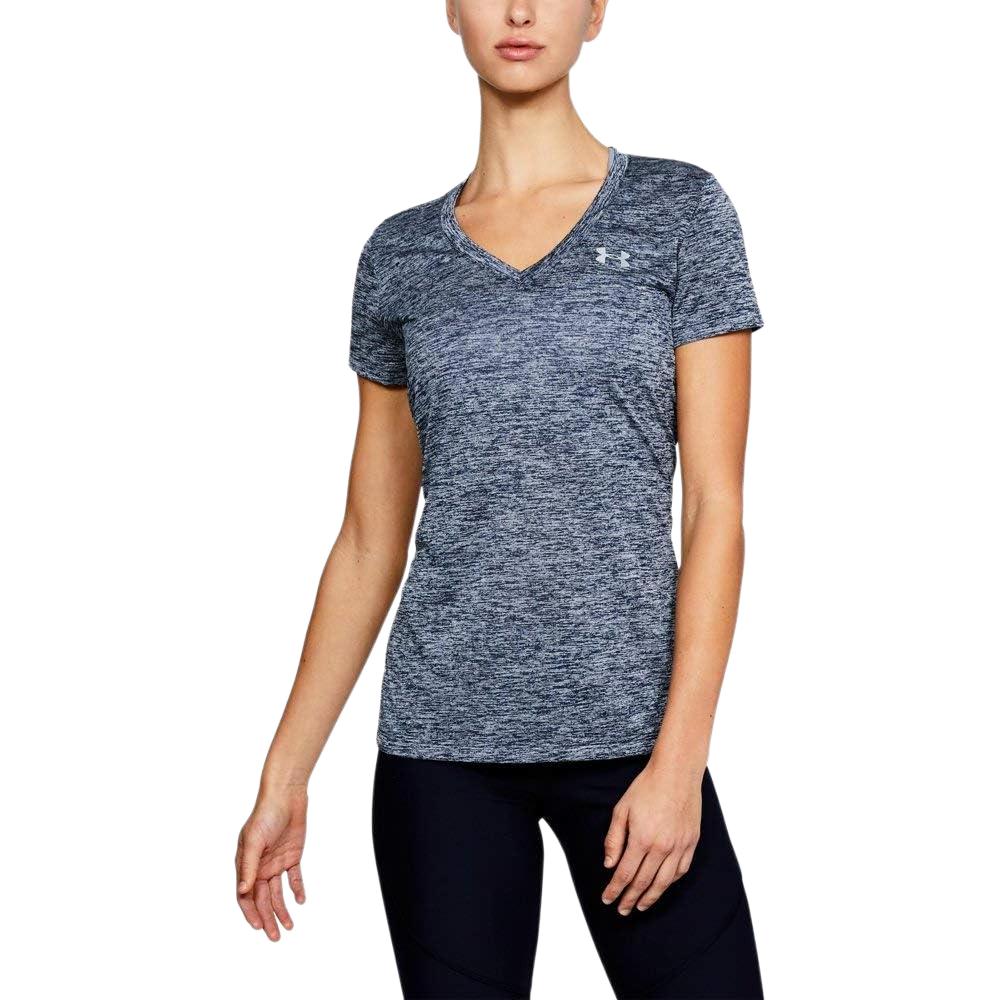 Under Armour T Shirts Women s Gray V Neck 1258568-408 SM