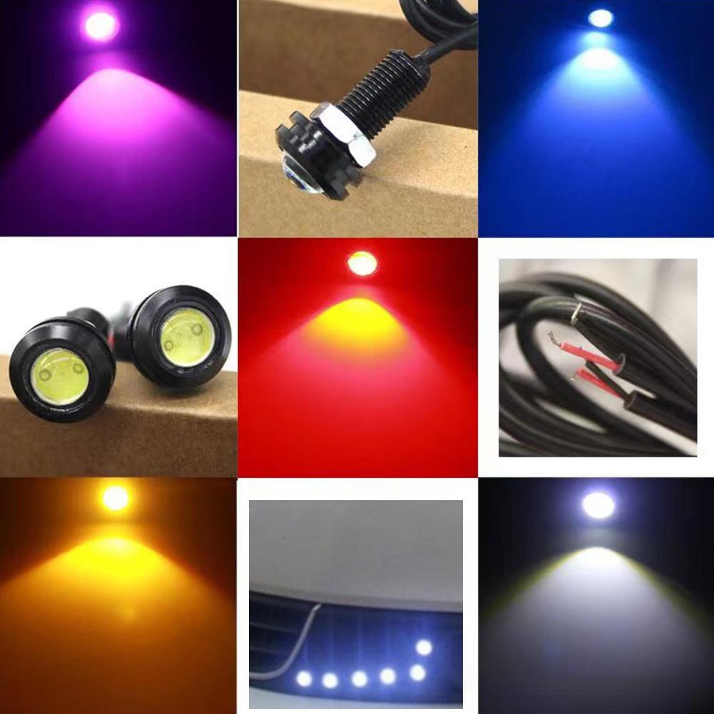 2 SZTUK 18MM Motocyklowe Światła Do Jazdy Eagle Eye LED Super Jasne Światła Do Jazdy Dziennej DRL Światła Do Jazdy Cofania Stopu Wodoodporne